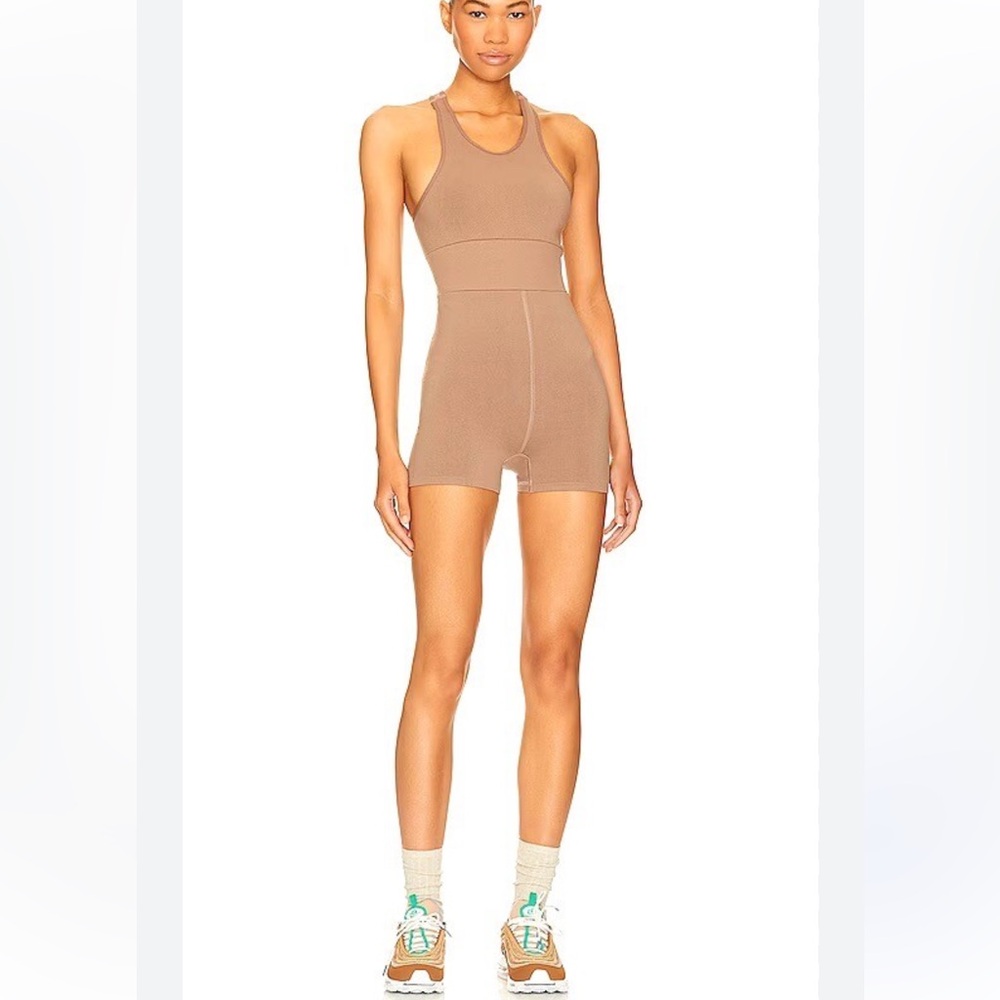 FREE PEOPLE FP Movement Every Single Time Runsie size M-L NWT Moonrock Tan